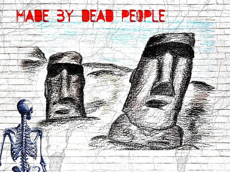 “Made by Dead People”. 100x75. Charcoal, pencil, digital. Amsterdam 2023. Limited acrylic glass print signed by the artist.